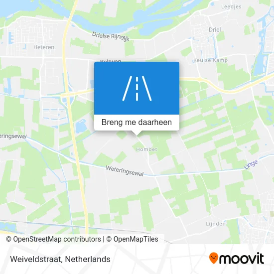 Weiveldstraat kaart
