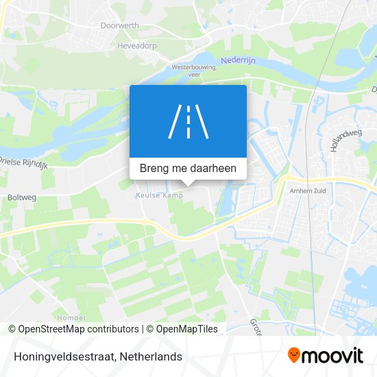 Honingveldsestraat kaart