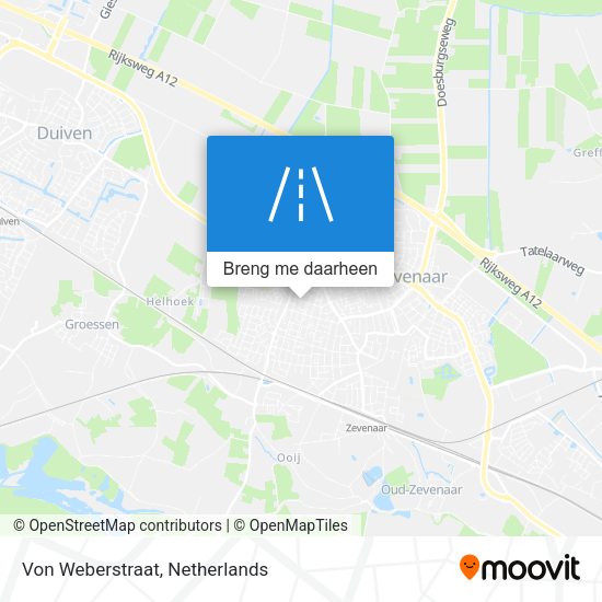 Von Weberstraat kaart
