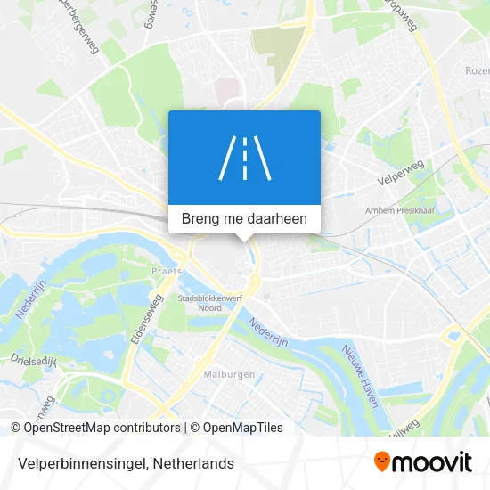 Velperbinnensingel kaart
