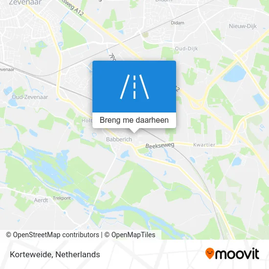 Korteweide kaart