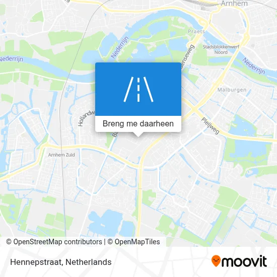 Hennepstraat kaart