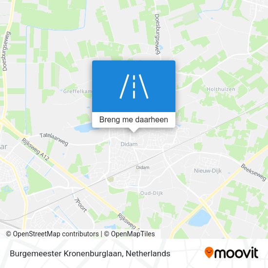Burgemeester Kronenburglaan kaart
