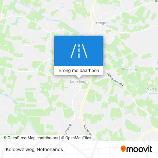 Koldeweiweg kaart