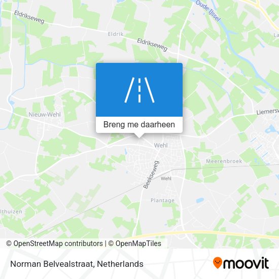 Norman Belvealstraat kaart