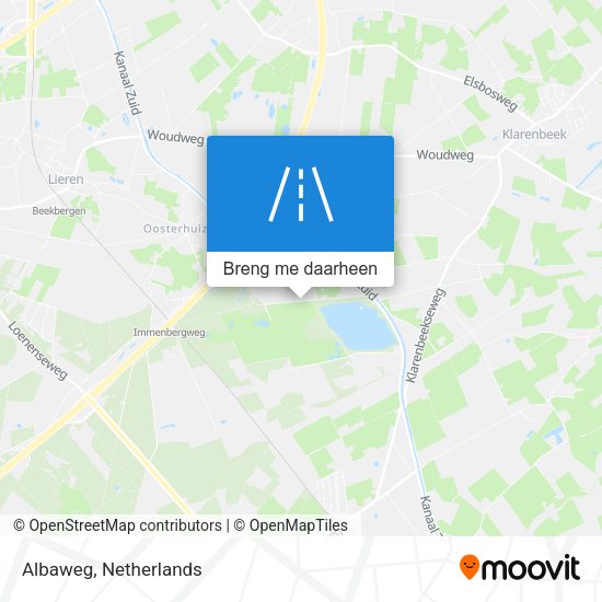 Albaweg kaart