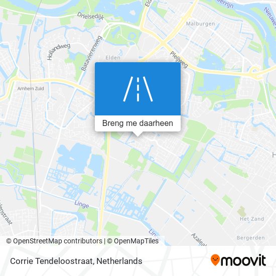 Corrie Tendeloostraat kaart