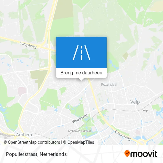 Populierstraat kaart