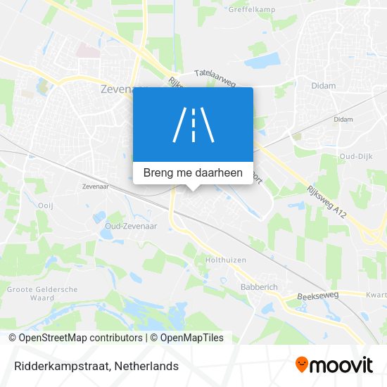 Ridderkampstraat kaart