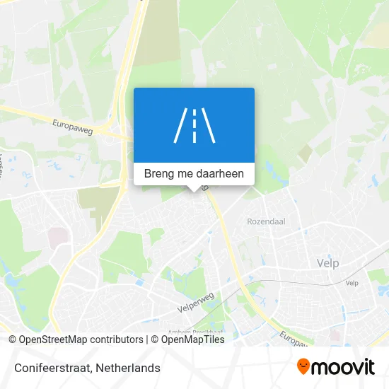 Conifeerstraat kaart