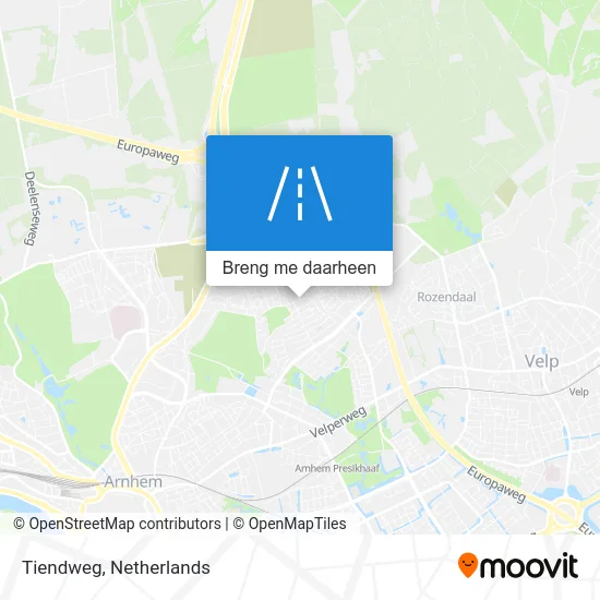 Tiendweg kaart