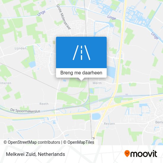 Melkwei Zuid kaart