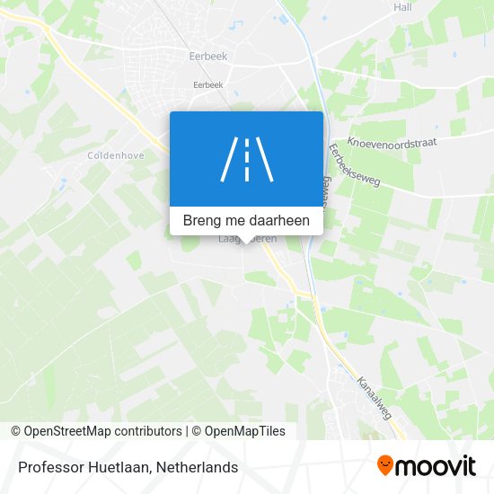 Professor Huetlaan kaart