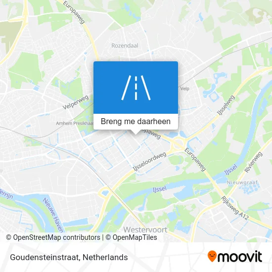 Goudensteinstraat kaart