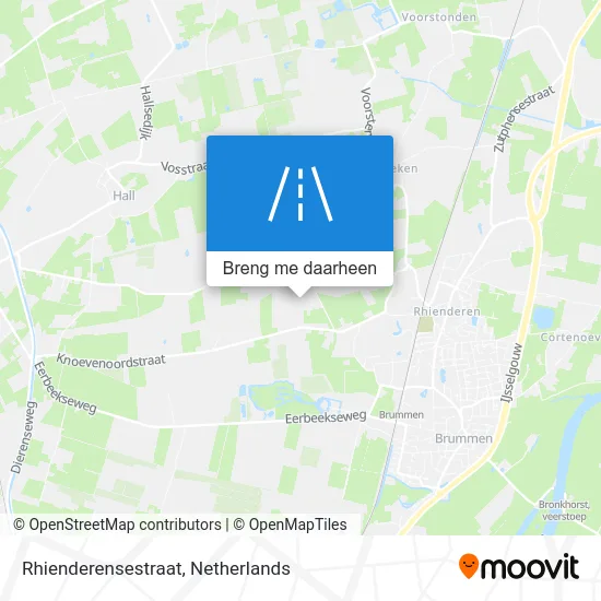 Rhienderensestraat kaart