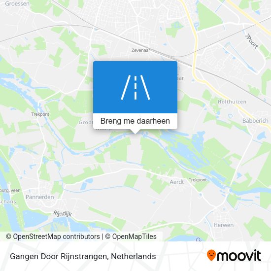 Gangen Door Rijnstrangen kaart