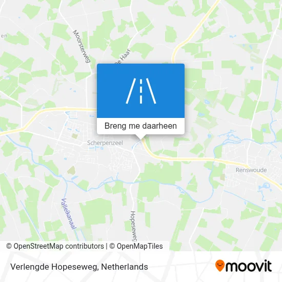 Verlengde Hopeseweg kaart