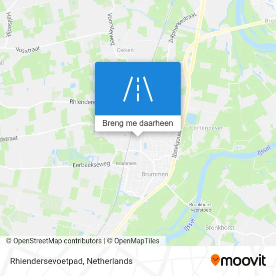 Rhiendersevoetpad kaart