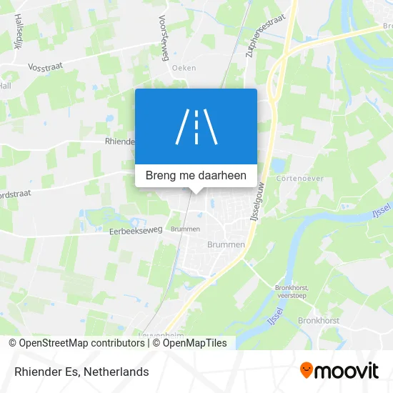 Rhiender Es kaart