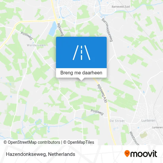 Hazendonkseweg kaart