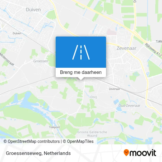 Groessenseweg kaart