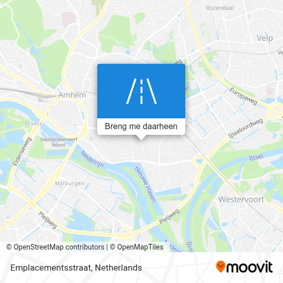 Emplacementsstraat kaart