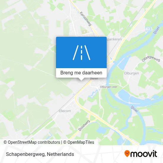 Schapenbergweg kaart