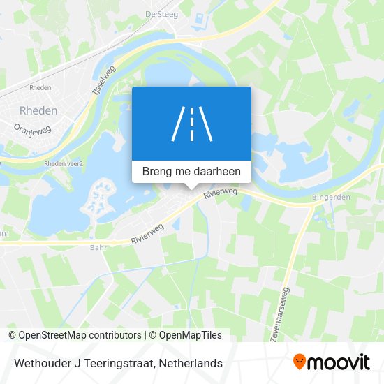 Wethouder J Teeringstraat kaart