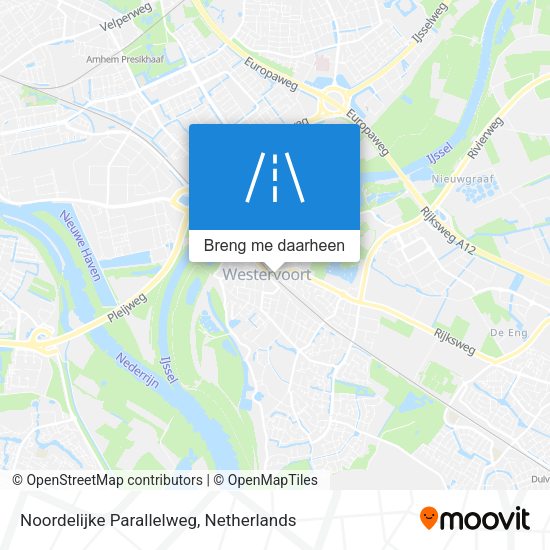 Noordelijke Parallelweg kaart