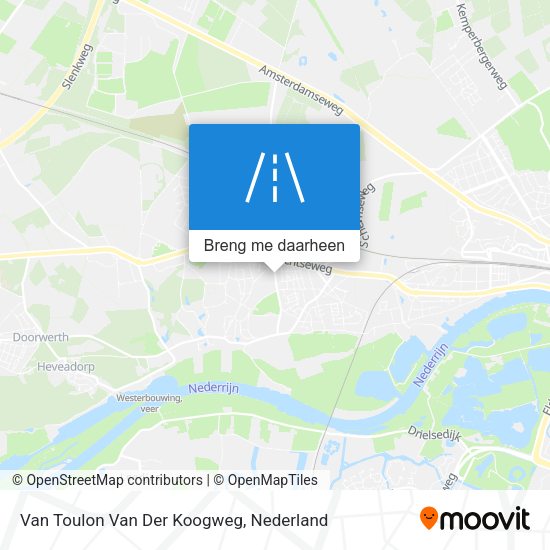 Van Toulon Van Der Koogweg kaart