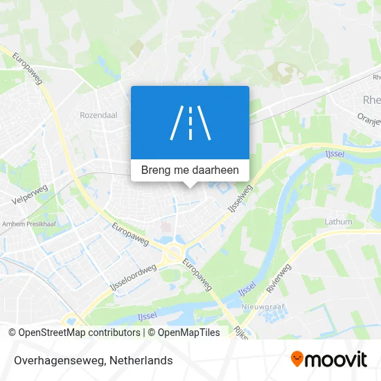 Overhagenseweg kaart