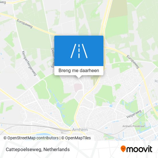 Cattepoelseweg kaart