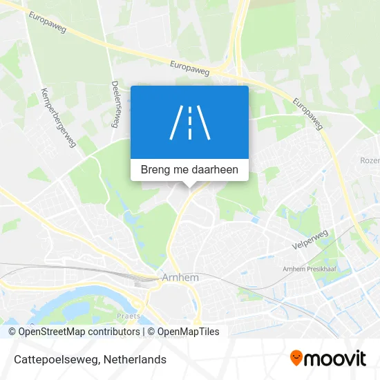 Cattepoelseweg kaart