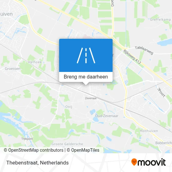 Thebenstraat kaart