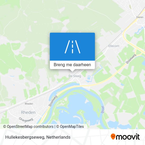 Hullekesbergseweg kaart