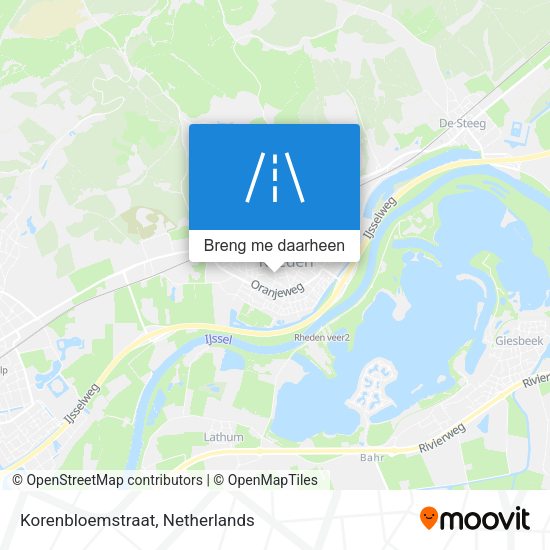 Korenbloemstraat kaart