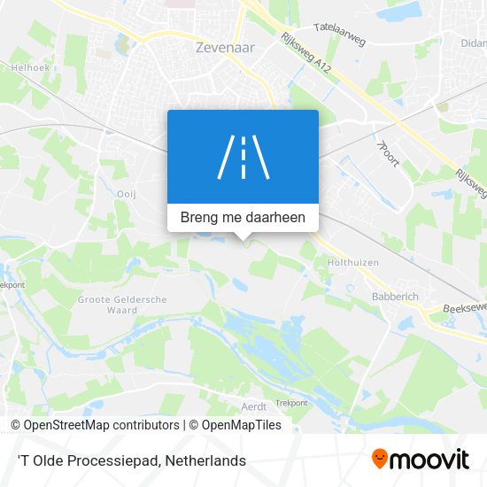 'T Olde Processiepad kaart