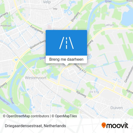 Driegaardensestraat kaart