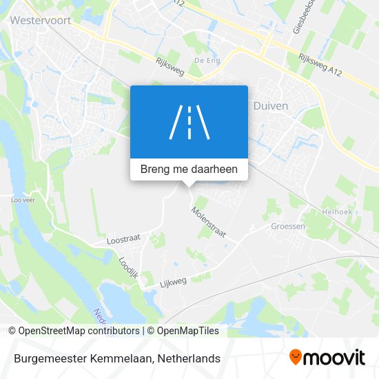 Burgemeester Kemmelaan kaart