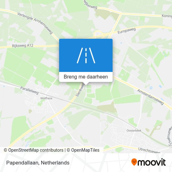Papendallaan kaart