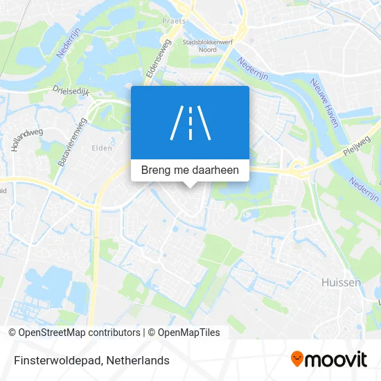 Finsterwoldepad kaart