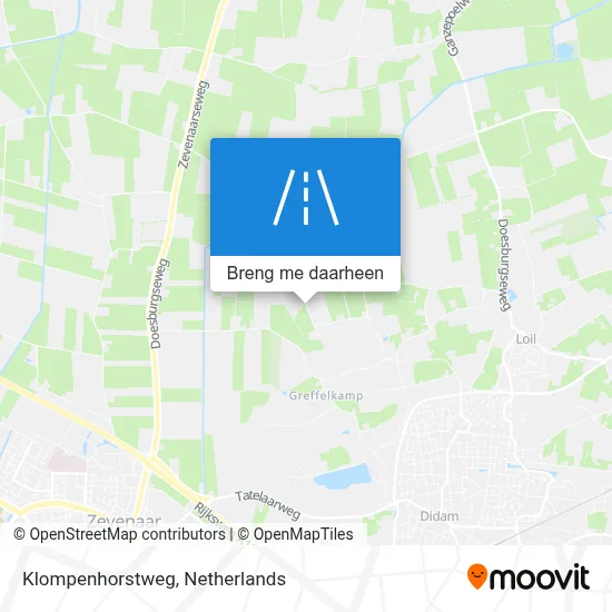 Klompenhorstweg kaart