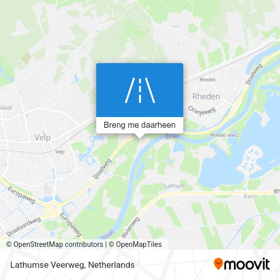 Lathumse Veerweg kaart