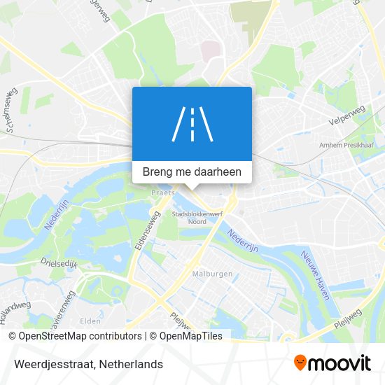 Weerdjesstraat kaart