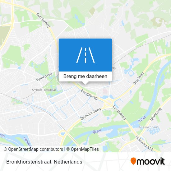 Bronkhorstenstraat kaart