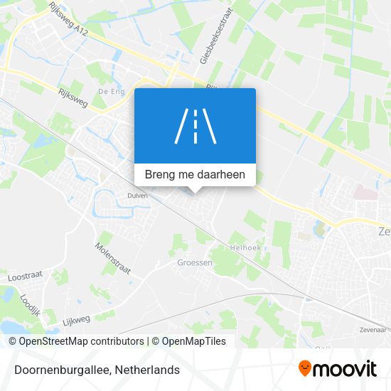 Doornenburgallee kaart