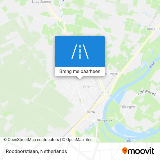 Roodborstlaan kaart