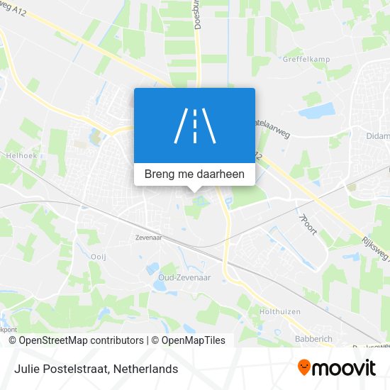 Julie Postelstraat kaart