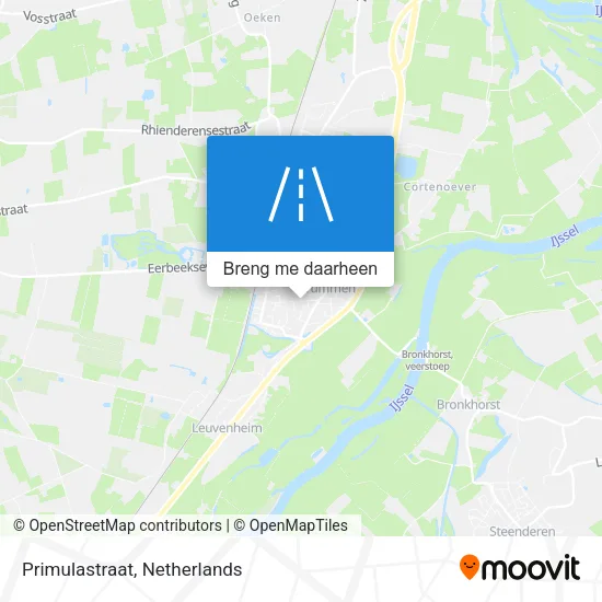 Primulastraat kaart