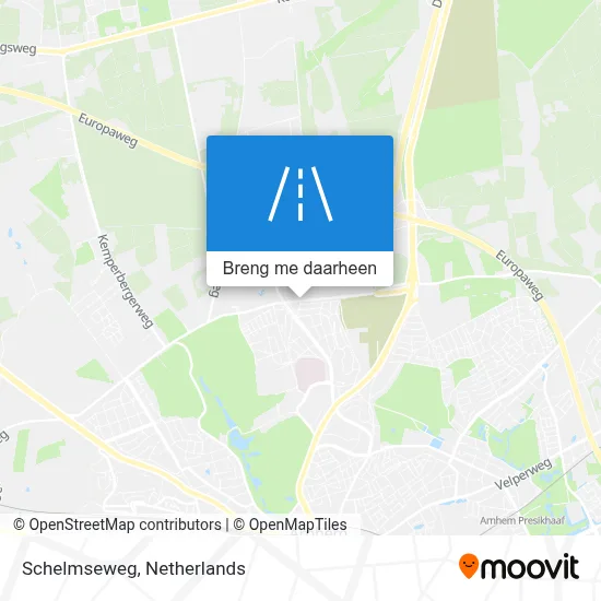 Schelmseweg kaart